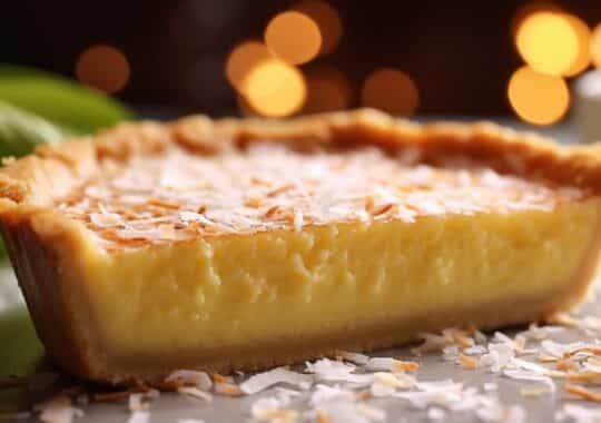 Tarte au flan à la noix de coco