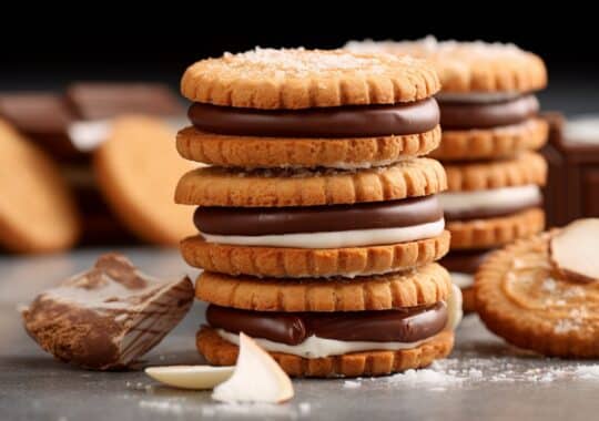 Biscuits au chocolat et à la crème de noix de coco