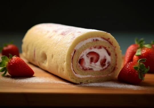 Gateau Roulé aux fraises