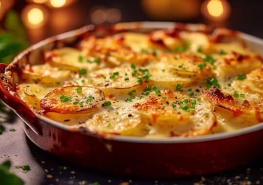 Gratin de pommes de terre et poulet