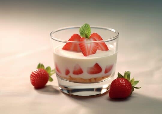 Verrine fraise et crème pâtissière