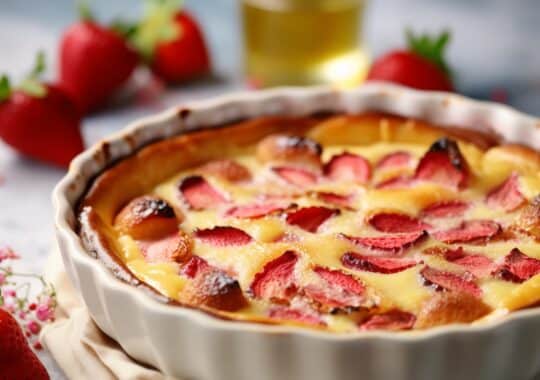 Clafoutis fraise-banane