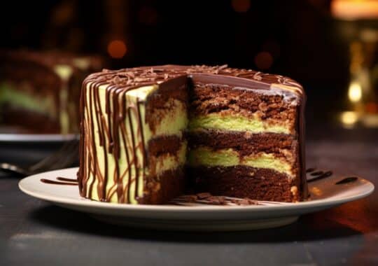 Zebra cake moelleux aux pistaches et chocolat